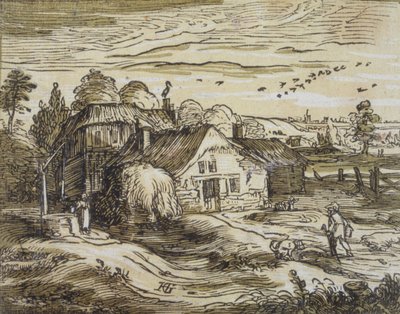 Landscape with Peasant Dwelling by Hendrick Goltzius