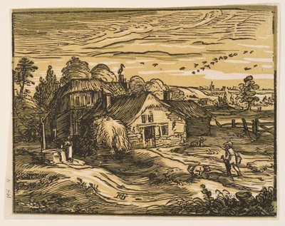 Landscape with a Farmhouse by Hendrick Goltzius