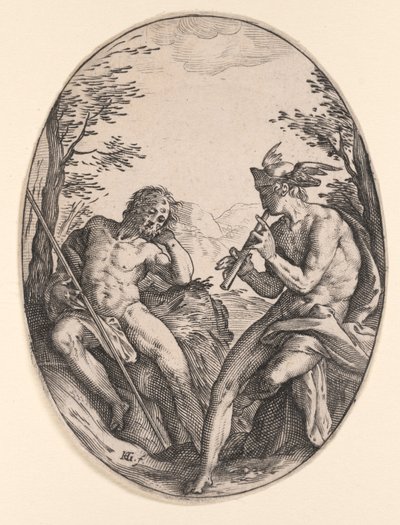 Mercury and Argus by Hendrick Goltzius