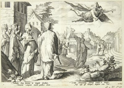 Mercury Falls in Love with Herse by Hendrick Goltzius