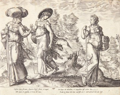 Orpah Leaves Ruth and Naomi by Hendrick Goltzius