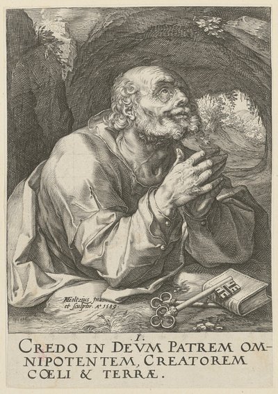 Peter, Sheet 1 of the Series "Christ, the Twelve Apostles and Paul" by Hendrick Goltzius