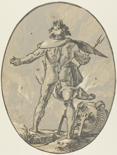 Pluto, plate four from Demogorgon and the Deities by Hendrick Goltzius