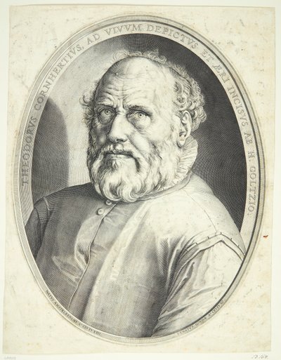 Portrait of Dirck Volkertsz Coornhert by Hendrick Goltzius