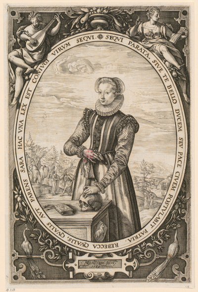 Portrait of Josina Hamels by Hendrick Goltzius