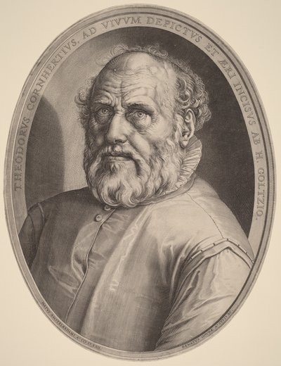Portrait of Dirck Volckertsz. Coornhert by Hendrick Goltzius
