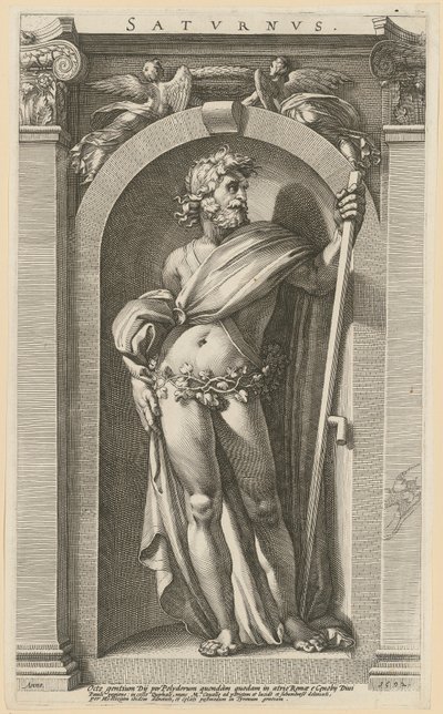 Saturn, Sheet 1 from the series "Eight Ancient Deities" by Hendrick Goltzius