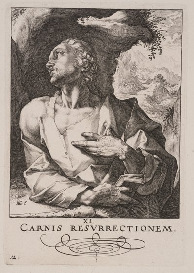 St Jude Thaddeus, from Christ, the Apostles and St Paul with the Creed by Hendrick Goltzius