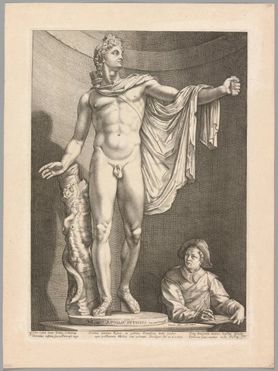 The Apollo Belvedere, Plate 3 from Three Famous Antique Sculptures by Hendrick Goltzius