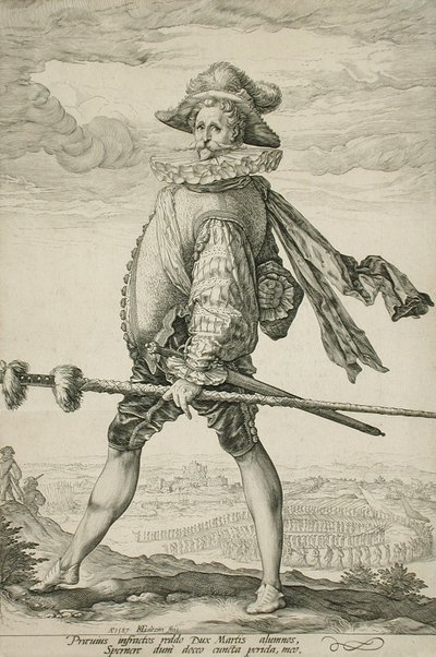 The Captain of the Infantry Marching to the Left by Hendrick Goltzius