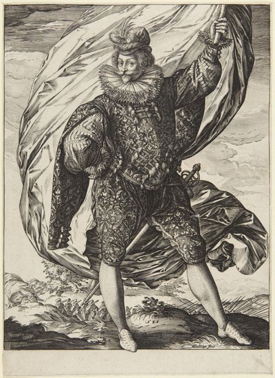 The Standard-Bearer, turned to the right by Hendrick Goltzius