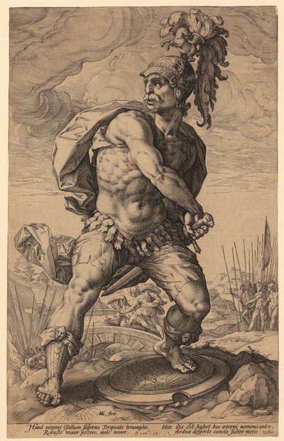 Titus Manlius Torquatus, Sheet 5 from the Series "Roman Heroes" by Hendrick Goltzius