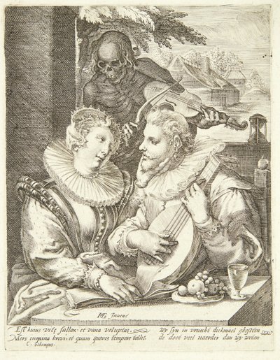 Young Couple Visited by Death by Hendrick Goltzius