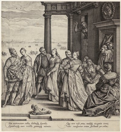 Venetian Wedding [Right Half of the Sheet] by Hendrick Goltzius