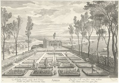 April, with a Company in a Garden by Hendrick Hondius (I)