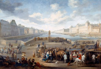 Bridge over the Seine (detail) by Hendrick Mommers