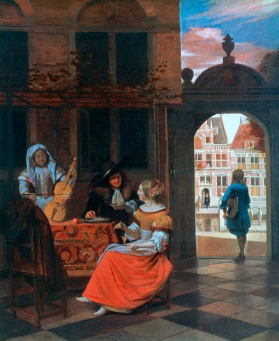 A Musical Party in a Courtyard by Hendrick de Keyser