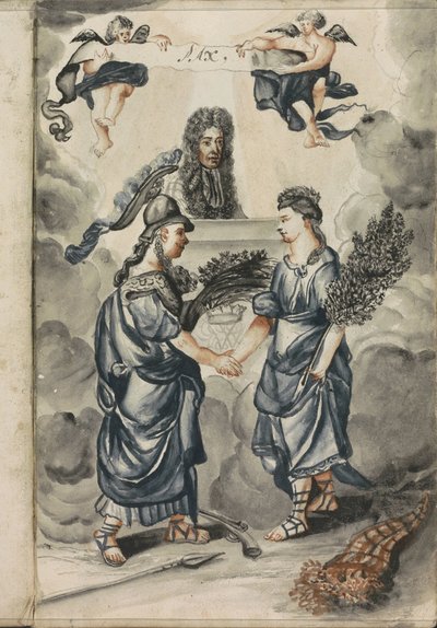 William III Overseeing the Alliance between Wisdom and Peace by Hendrick van Beaumont