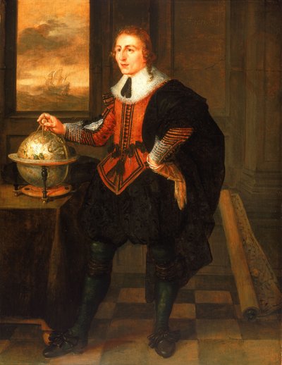 A Navigator with Globe and Dividers by Hendrick van der the Elder Borcht
