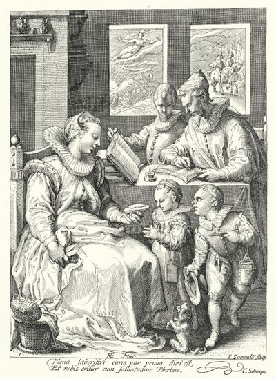 Morning (engraving) by Hendrik (after) Goltzius