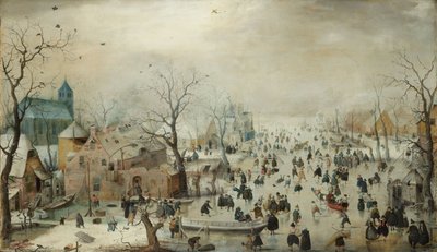 Winter Landscape with Skaters (c.1608) by Hendrik Avercamp