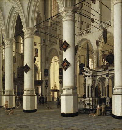 Interior of Nieuwe Kerk, Delft by Hendrik Cornelisz. van Vliet
