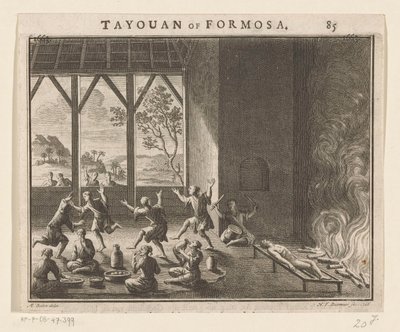 Part of the Funeral Ritual of the Inhabitants of Formosa by Hendrik Frans Diamaer
