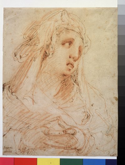Portrait Of A Woman (Marie Madeleine?) by Hendrik Goltzius