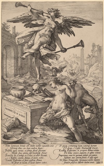 The Allegory of Fame and History by Hendrik Goltzius