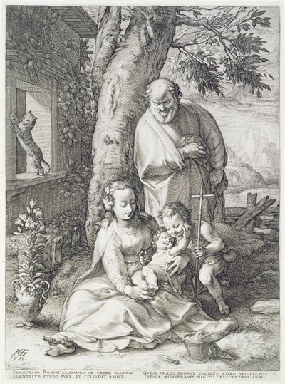 The Holy Family with St. John by Hendrik Goltzius