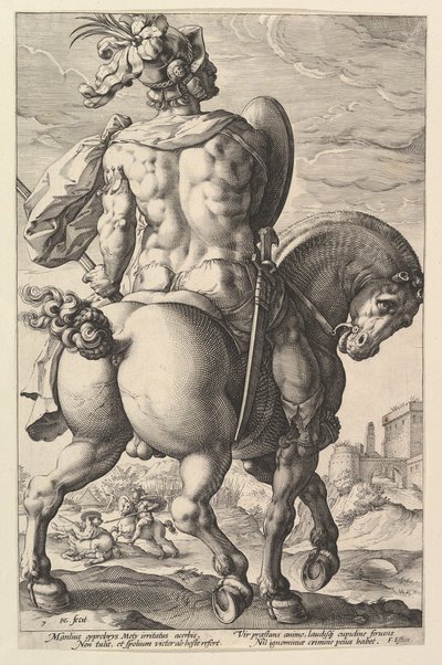 Titus Manlius (from the series The Roman Heroes) by Hendrik Goltzius