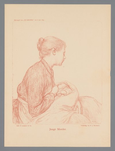 Young Mother by Hendrik Johannes Haverman