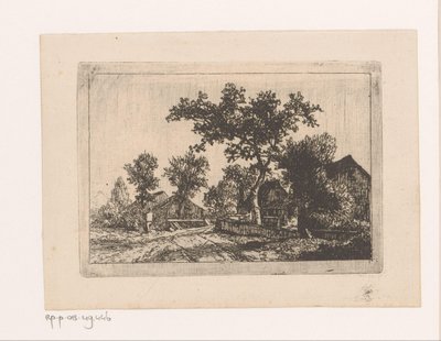 Man and Woman Talking in a Village by Hendrik Jozef Franciscus van der Poorten