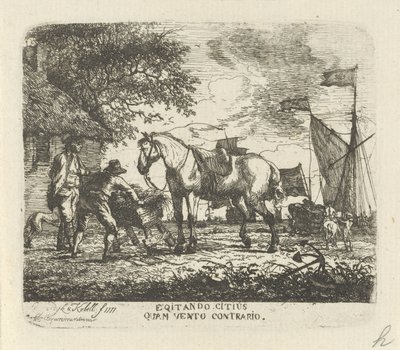 Feeding the Horse (Egitando citius quam vento contrario) by Hendrik Kobell