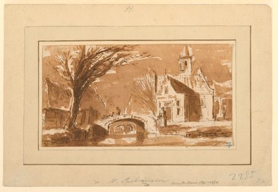 Town on a Canal, 1750–70 by Hendrik Spilman