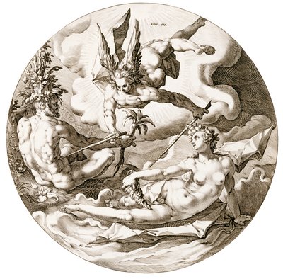 Day III, The Separation of the Waters, from the series The Six Days of Creation, 1589 by Hendrik after Goltzius