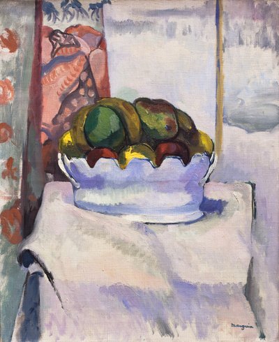 Fruits and Moustier, 1907 by Henri-Charles Manguin