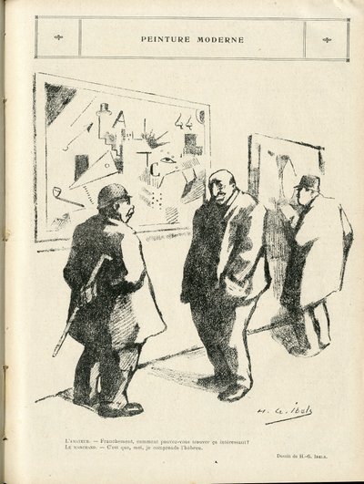 Illustration in Le Rire, 04/02/22 - Modern painting - Art, Antisemitism, Avant-garde - Jewish by Henri Gabriel Ibels