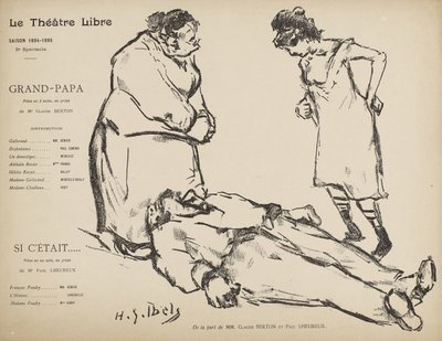 Program for the Théâtre Libre production of Grand Papa and Si l