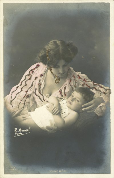 Child with his mother by Henri (after) Manuel