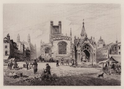 Cambridge: Market Hill by Henri (after) Toussaint
