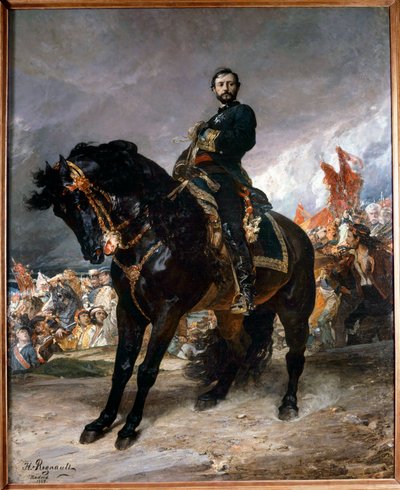 Revolution of September: General Juan Prim riding in front of Madrid, at the head of the insurges of the Spanish Revolution on October 8 by Henri Alexandre Georges Regnault