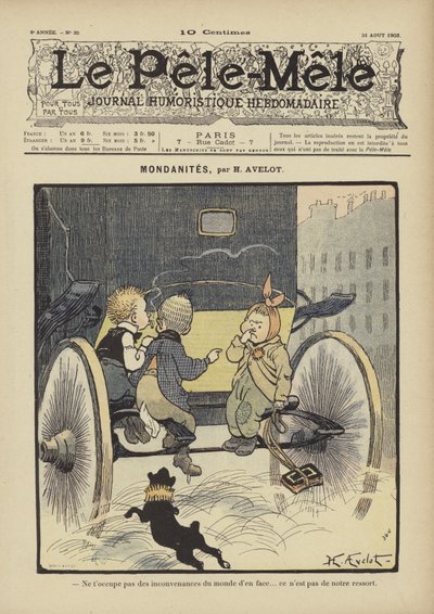 Socialites. Illustration for Le Pele-Mele, 1902 by Henri Avelot