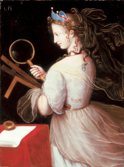 Portrait of Marie-Charlotte de la Tremouille, Duchess of Saxe-Iena, Dressed as an Allegory of Geometry by Henri Beaubrun
