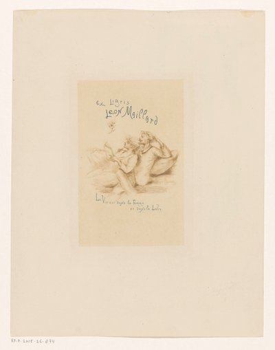 Ex Libris of Leon Maillard by Henri Boutet
