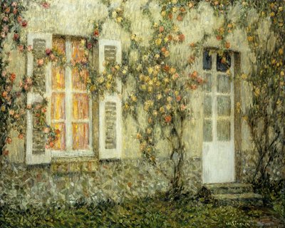 The House of Roses by Henri Eugene Augustin Le Sidaner