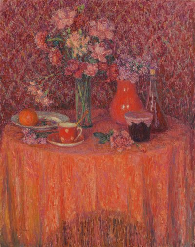 The Table, Harmony in Red by Henri Eugene Augustin Le Sidaner