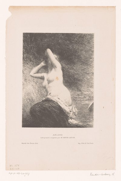 Ariadne Abandoned on the Island of Naxos by Ignace Henri Jean Fantin Latour