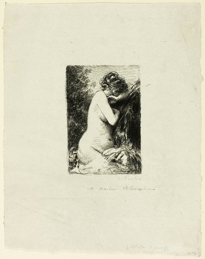 Crying Woman: Study of a Seated Woman in Right Profile by Ignace Henri Jean Fantin Latour