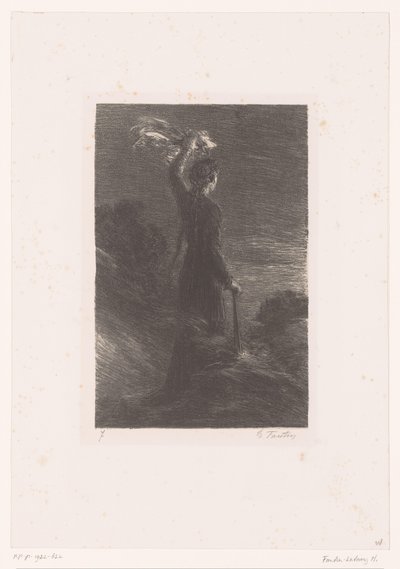 Isolde Gives Tristan the Agreed Signal (Tristan and Isolde. Act II. Signal in the Night) (Life and Works of Richard Wagner) by Ignace Henri Jean Fantin Latour
